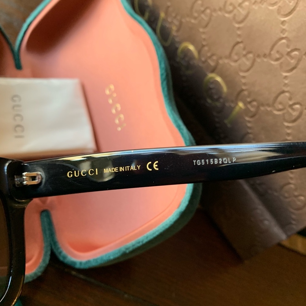 ⛔️SOLD⛔️Authentic GUCCI 55 Plaid Acetate Square sg - Picture 7 of 8